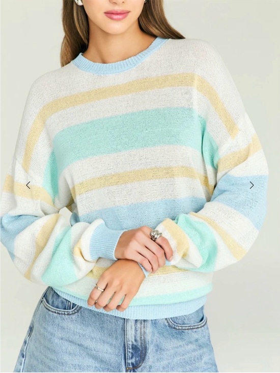 Seroya Sweaters - Seroya Cassian Sweater Pastel Stripe XS NWT